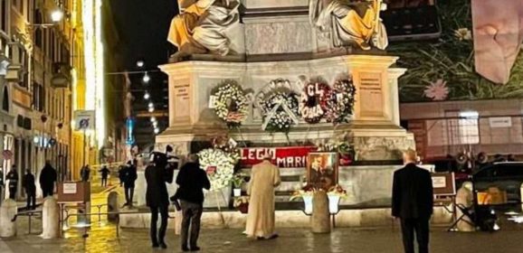 Papa Francesco; all’alba di questa mattina, l’omaggio a Maria a Piazza di Spagna